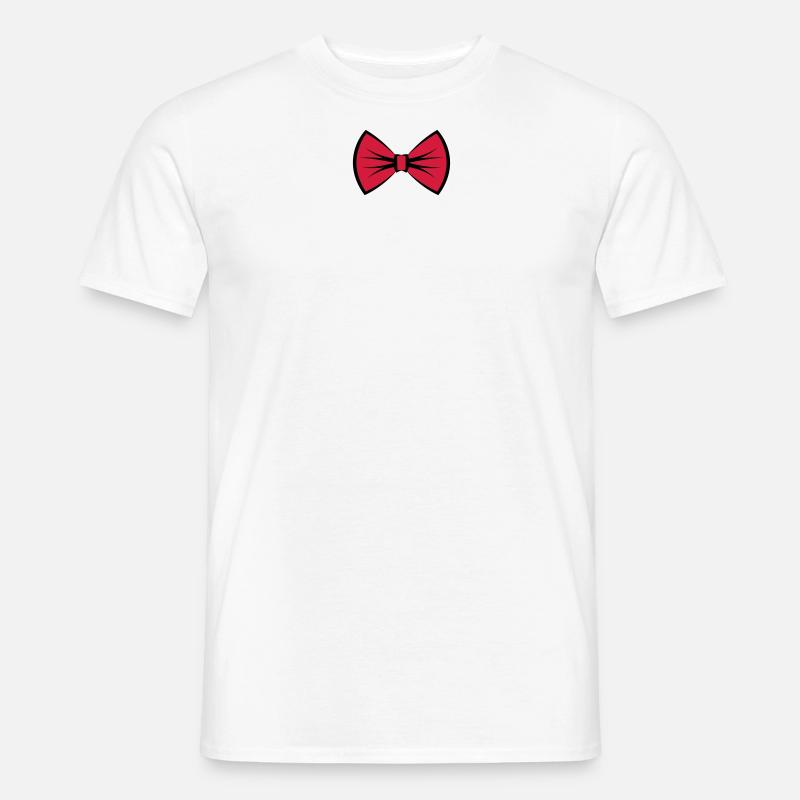 Krawattenschleife / Fliege / Querbinder - Männer T-Shirt - Weiß