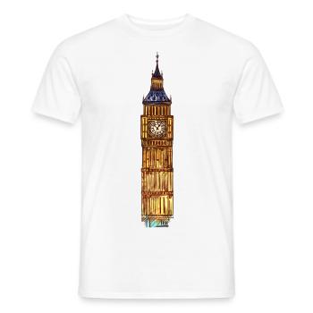 London England Big Ben - Männer T-Shirt - Weiß - Vorne - AI Model Male 178 dark (178cm)