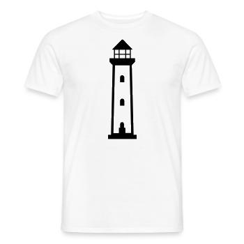 Lighthouse - Men's T-Shirt - white - Front - AI Model Male 178 dark (178cm)