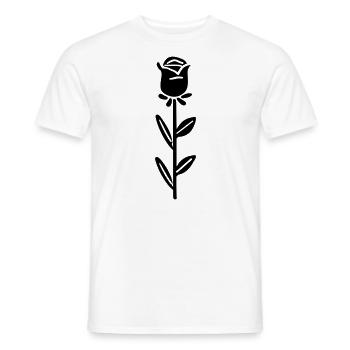 Pink Flower - Men's T-Shirt - white - Front - AI Model Male 178 dark (178cm)