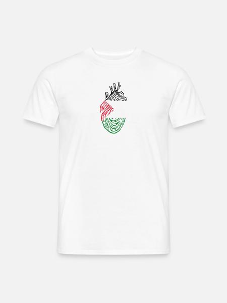 Palestine Heart – Freiheit für Palästina - Männer T-Shirt - Weiß