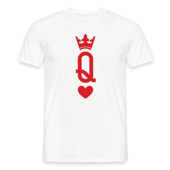 Reine des cartes - T-shirt homme - blanc - Devant - AI Model Male 178 dark (178cm)