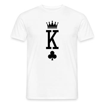 Roi des cartes - T-shirt homme - blanc - Devant - AI Model Male 178 dark (178cm)