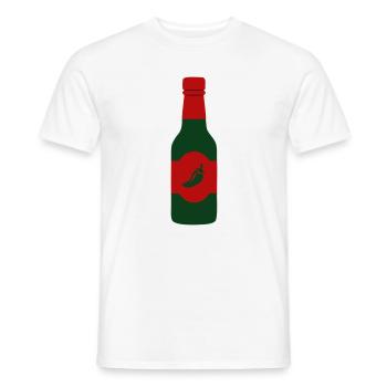 Hot Sauce Chili Sauce Spicy Food BBQ Crew - Men's T-Shirt - white - Front - AI Model Male 178 dark (178cm)