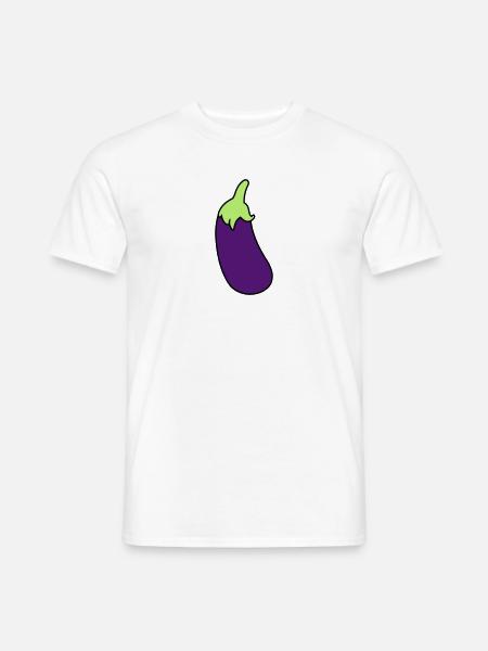 Eggplant - Men's T-Shirt - white