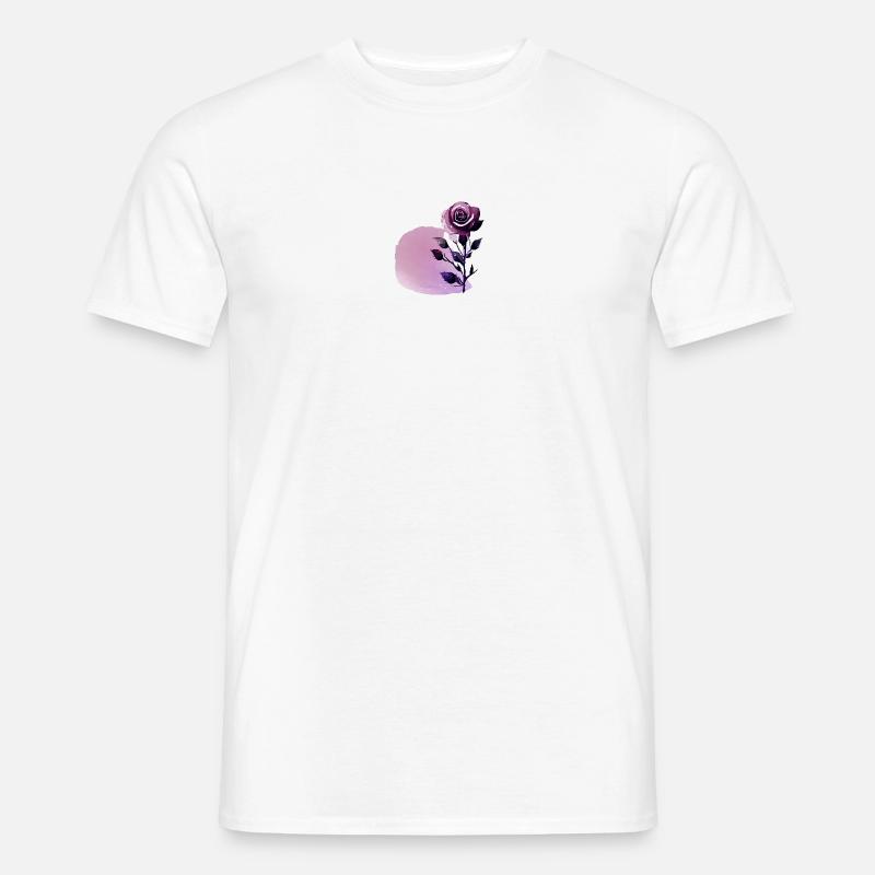 Rose Blume Rosendesign - Männer T-Shirt - Weiß