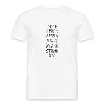ABC Spruch fuck AFD Politik Wahlkampf Schrift - Männer T-Shirt - Weiß - Vorne - AI Model Male 178 dark (178cm)