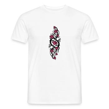 Tribal rose 1 schwarz rosa pink - Männer T-Shirt - Weiß - Vorne - AI Model Male 178 dark (178cm)