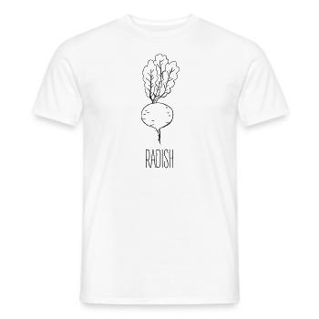 Veganer Gemüse Radieschen - Männer T-Shirt - Weiß - Vorne - AI Model Male 178 dark (178cm)