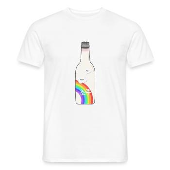 Rainbow Soju Bottle | 한국 | Korean | Pride - Men's T-Shirt - white - Front - AI Model Male 178 dark (178cm)