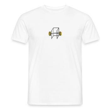 Sport Gym Fitness Hamburger - Men's T-Shirt - white - Front - AI Model Male 178 dark (178cm)