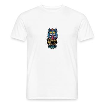 Lloret De Mar 2025 Party Wolf - Men's T-Shirt - white - Front - AI Model Male 178 dark (178cm)