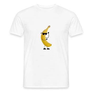 banane mit gesicht - Männer T-Shirt - Weiß - Vorne - AI Model Male 178 dark (178cm)