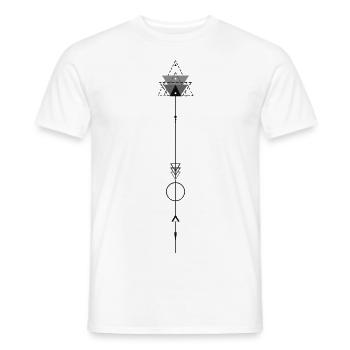 géométrie - T-shirt homme - blanc - Devant - AI Model Male 178 dark (178cm)