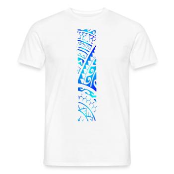 REVA (Lagoon blue) - Men's T-Shirt - white - Front - AI Model Male 178 dark (178cm)