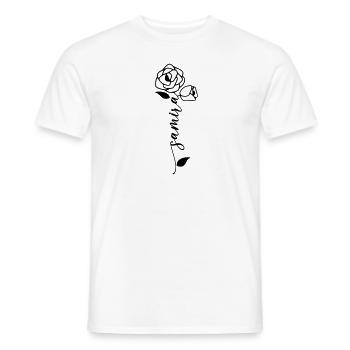 Samira Name Vorname Namensblume - Männer T-Shirt - Weiß - Vorne - AI Model Male 178 dark (178cm)