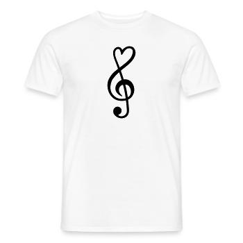 clef - Men's T-Shirt - white - Front - AI Model Male 178 dark (178cm)
