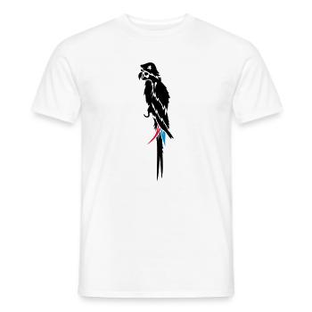 Piraten Papagei mit Augenklappe,Haken und - Männer T-Shirt - Weiß - Vorne - AI Model Male 178 dark (178cm)