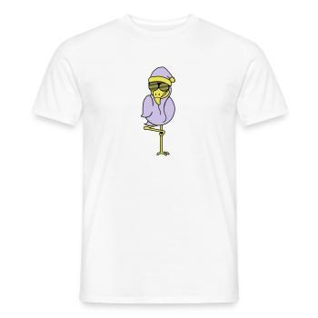 flamant santa claus - T-shirt homme - blanc - Devant - AI Model Male 178 dark (178cm)