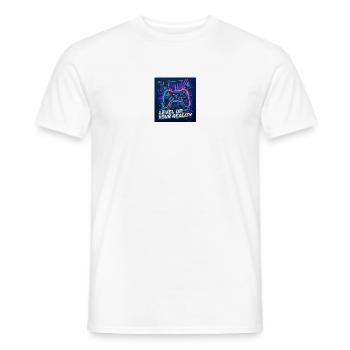 Level Up Your Reality Neon Controller - Männer T-Shirt - Weiß - Vorne - AI Model Male 178 dark (178cm)