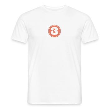 3 T-shirt cadeau drôle - T-shirt homme - blanc - Devant - AI Model Male 178 dark (178cm)