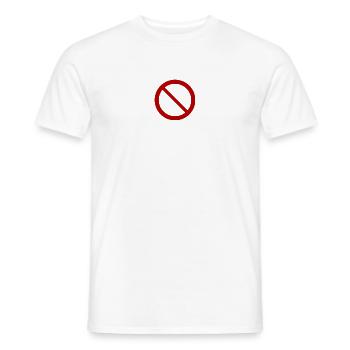 Verbotenes T-Shirt-Humorgeschenk - Männer T-Shirt - Weiß - Vorne - AI Model Male 178 dark (178cm)