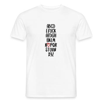 ABC Spruch fuck AFD Politik Wahlkampf Schrift - Männer T-Shirt - Weiß - Vorne - AI Model Male 178 dark (178cm)