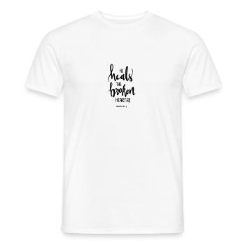 Bible Versets de la Bible Paroles chrétiennes Jésus Dieu - T-shirt homme - blanc - Devant - AI Model Male 178 dark (178cm)