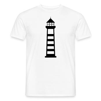 Lighthouse - Men's T-Shirt - white - Front - AI Model Male 178 dark (178cm)