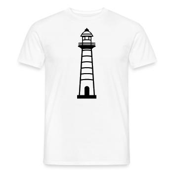 Lighthouse - Men's T-Shirt - white - Front - AI Model Male 178 dark (178cm)