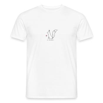 Bettnachbar Fuchs rechts - Männer T-Shirt - Weiß - Vorne - AI Model Male 178 dark (178cm)