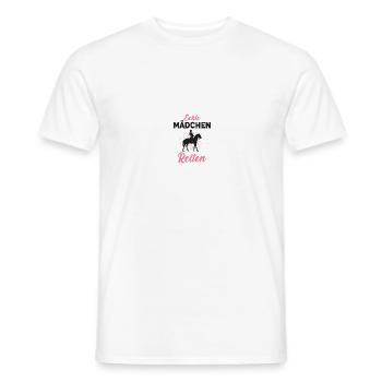 Pferdemotiv Reiterin Pferdebesitzer Reitshirt - Männer T-Shirt - Weiß - Vorne - AI Model Male 178 dark (178cm)