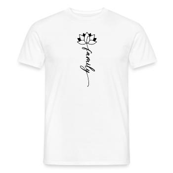 Family Familie Wort Blume - Männer T-Shirt - Weiß - Vorne - AI Model Male 178 dark (178cm)