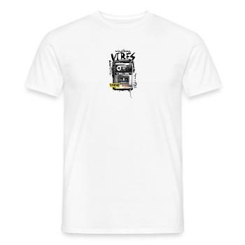 Graffiti de cassette rétro - T-shirt homme - blanc - Devant - AI Model Male 178 dark (178cm)