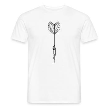 Dartpfeil Zeichnung - Männer T-Shirt - Weiß - Vorne - AI Model Male 178 dark (178cm)