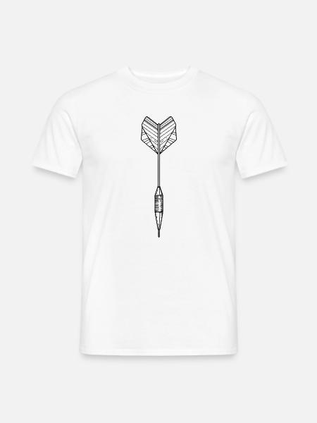 Dartpfeil Zeichnung - Männer T-Shirt - Weiß