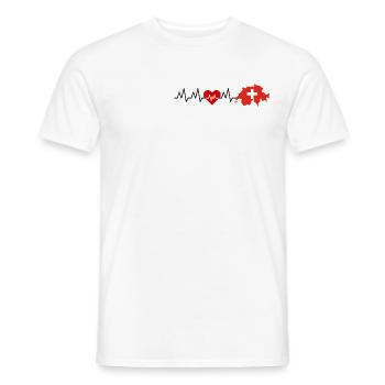 I love Switzerland, ECG, I love Switzerland - Men's T-Shirt - white - Front - AI Model Male 178 dark (178cm)