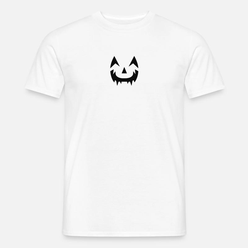 Mørkt græskar look Halloween - Mænd T-shirt - hvid