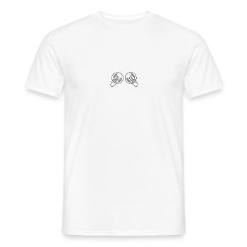 Musique Techno DJ Discjokey - T-shirt homme - blanc - Devant - AI Model Male 178 dark (178cm)