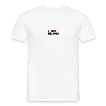 Musique Techno DJ Discjokey - T-shirt homme - blanc - Devant - AI Model Male 178 dark (178cm)