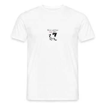 Fussballerin Fussballspielerin Frauenfussball - Männer T-Shirt - Weiß - Vorne - AI Model Male 178 dark (178cm)