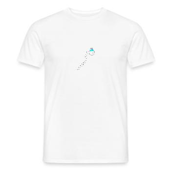 Sac de poitrine en perruche Motif Welli Cadeau - T-shirt homme - blanc - Devant - AI Model Male 178 dark (178cm)