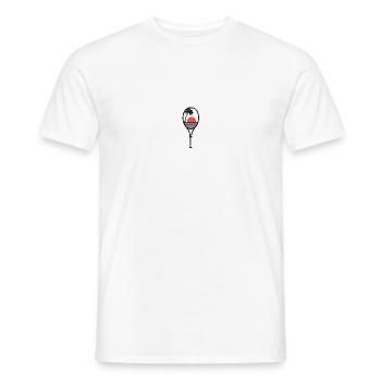 Joueur de tennis Raquette de tennis Jeu de tennis Cadeau - T-shirt homme - blanc - Devant - AI Model Male 178 dark (178cm)