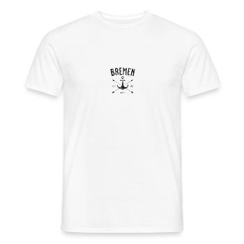 Bremen Logo Souvenir Anchor Bremen Gift - Men's T-Shirt - white - Front - AI Model Male 178 dark (178cm)