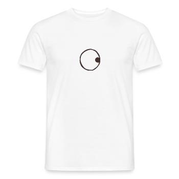 Symbole de la pleine lune - T-shirt homme - blanc - Devant - AI Model Male 178 dark (178cm)