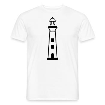 Lighthouse - Men's T-Shirt - white - Front - AI Model Male 178 dark (178cm)