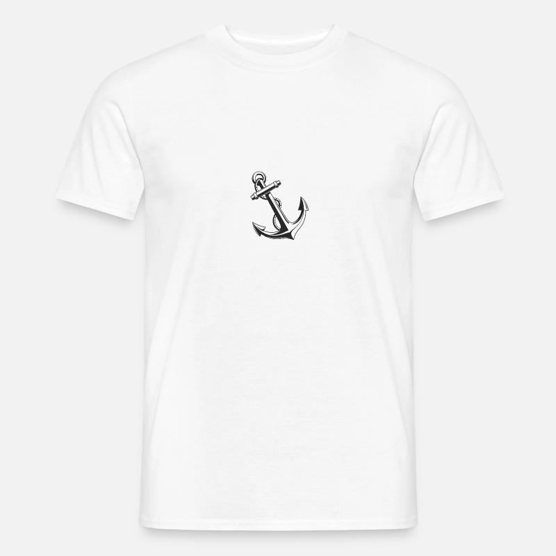 Anker - Männer T-Shirt - Weiß
