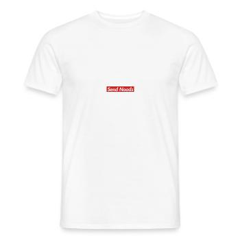 Send Noods - Men's T-Shirt - white - Front - AI Model Male 178 dark (178cm)