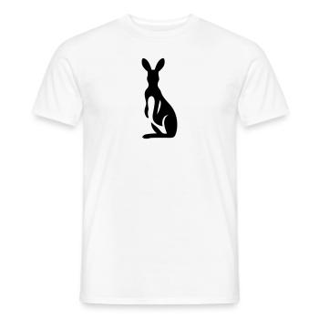 kangaroo - Men's T-Shirt - white - Front - AI Model Male 178 dark (178cm)