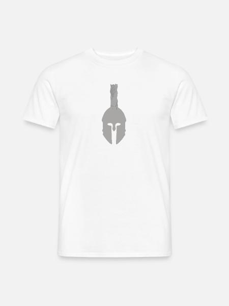 Sparta Helm - Männer T-Shirt - Weiß
